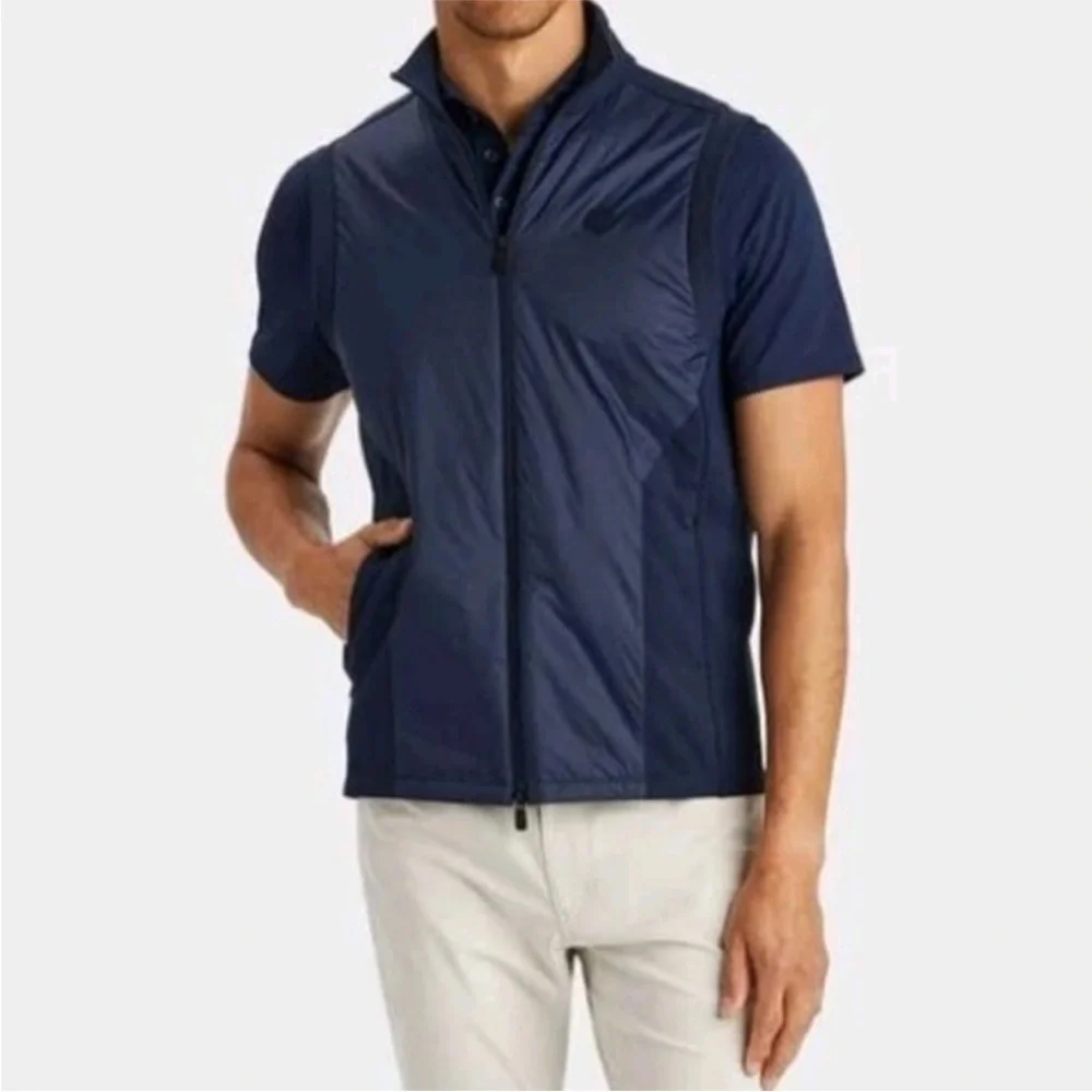 G/Fore Interlock Performer Full Vest Size XL Stretch Tech Golf Twighlight Blue
